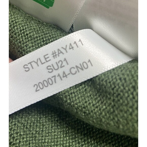 J. Crew Women's Top Size S Linen Blend Green V-Neck Short Sleeve Lagenlook - Picture 2 of 12